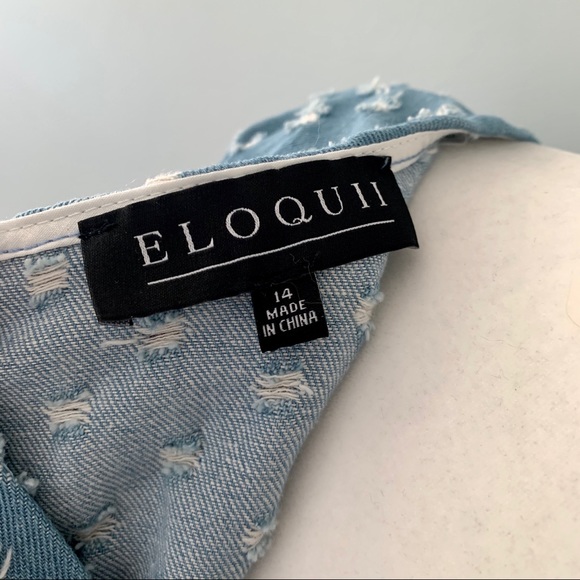 ELOQUII Textured Denim Dress - Picture 10 of 12